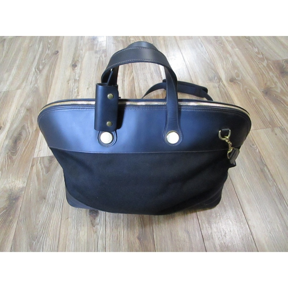 Dooney & Bourke Bag Womens Large Black Canvas Leather Cabriolet Purse